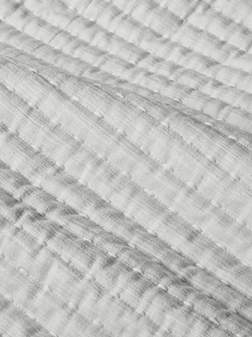 Hudson Park Collection Channel Stitch Coverlet, Queen, Gray/Silver, New with Tag